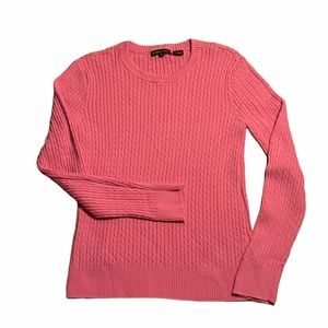 Pink Jeanne Pierre cotton sweater, size small
